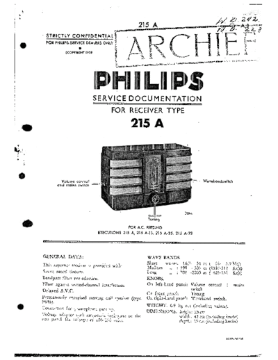 Philips 215A  Philips Historische Radios 215A 215A.pdf