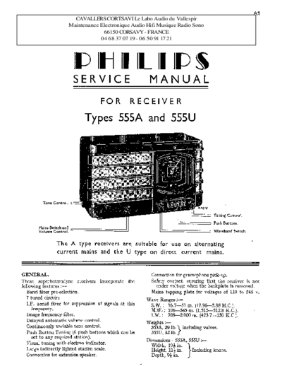 Philips 555 u  Philips Historische Radios 555U 555 u.pdf
