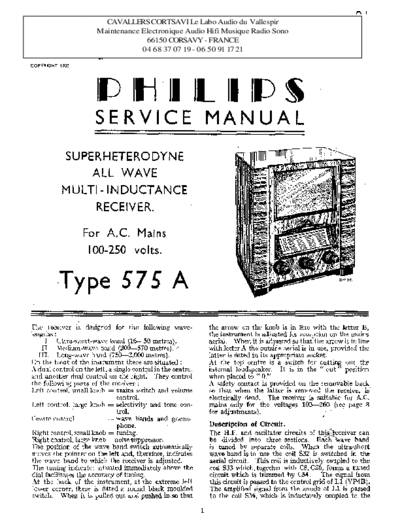 Philips 575 a  Philips Historische Radios 575A 575 a.pdf