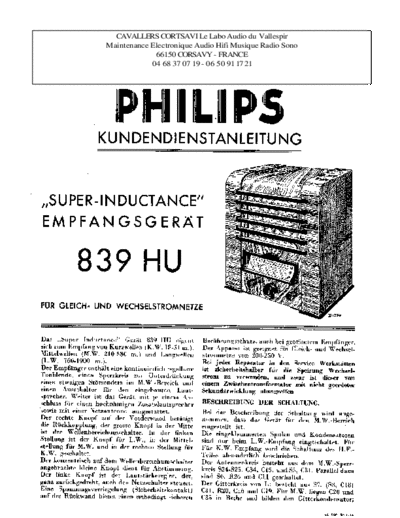 Philips 839 hu  Philips Historische Radios 839HU 839 hu.pdf