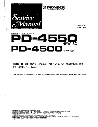 Pioneer hfe   pd-4500 4550 service  Pioneer CD PD-4550 hfe_pioneer_pd-4500_4550_service_.pdf