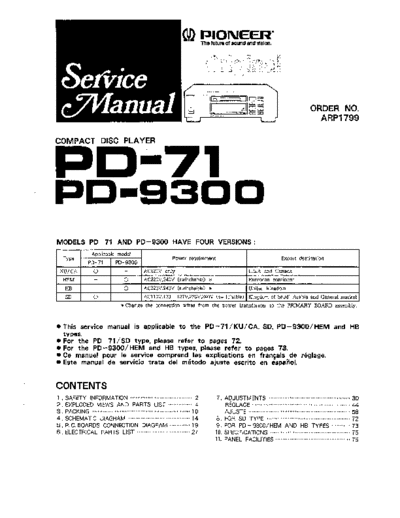 Pioneer hfe   pd-71 9300 service  Pioneer CD PD-71 hfe_pioneer_pd-71_9300_service.pdf