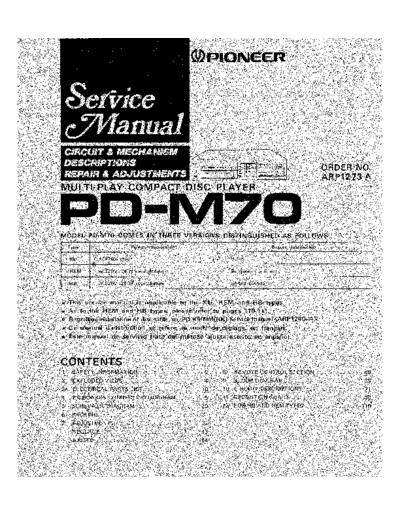 Pioneer hfe   pd-m70 service en  Pioneer CD PD-M70 hfe_pioneer_pd-m70_service_en.pdf