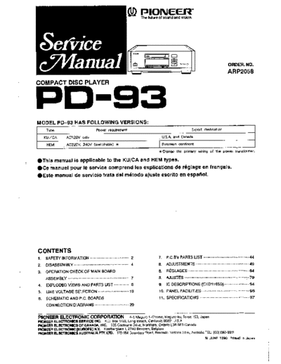 Pioneer hfe pioneer pd-93 service arp2058 en  Pioneer CD PD-93 hfe_pioneer_pd-93_service_arp2058_en.pdf