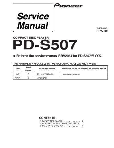 Pioneer hfe   pd-s507 service  Pioneer CD PD-S507 hfe_pioneer_pd-s507_service.pdf