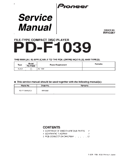 Pioneer hfe   pd-f1039 rrv2267 service en  Pioneer CD PD-F1039 hfe_pioneer_pd-f1039_rrv2267_service_en.pdf
