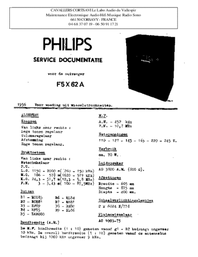 Philips f5x 62 a  Philips Historische Radios F5X62A f5x 62 a.pdf