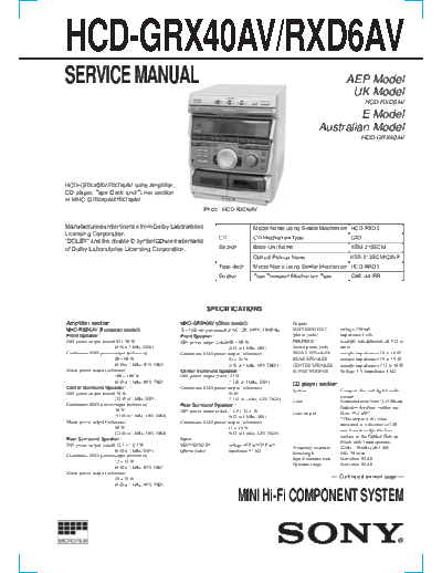 panasonic HCD-GRX40AV RXD6AV  panasonic Fax KXFM90PDW Viewing SGML_VIEW_DATA EU KX-FM90PD-W SVC Audio HCD-GRX40AV_RXD6AV.pdf