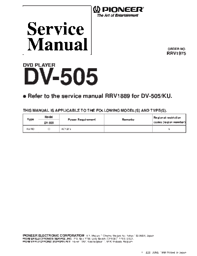Pioneer hfe   dv-505 service rrv1975 en  Pioneer DVD DV-505 hfe_pioneer_dv-505_service_rrv1975_en.pdf