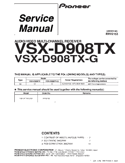 Pioneer hfe   vsx-d908tx-g service rrv2153 en  Pioneer Audio VSX-D908TX hfe_pioneer_vsx-d908tx-g_service_rrv2153_en.pdf