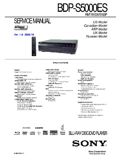 panasonic hfe sony bdp-s5000es service en  panasonic Fax KXFM90PDW Viewing SGML_VIEW_DATA EU KX-FM90PD-W SVC Audio BDP-S5000ES hfe_sony_bdp-s5000es_service_en.pdf