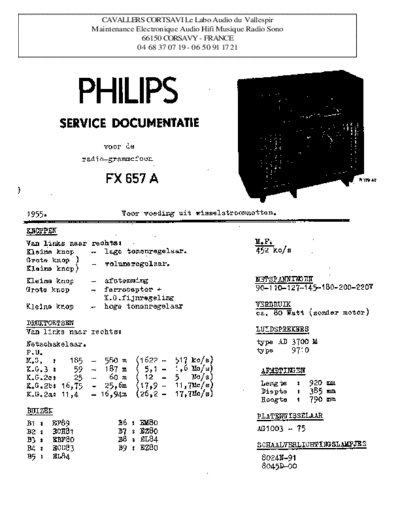 Philips fx 657 a  Philips Historische Radios FX657A fx 657 a.pdf