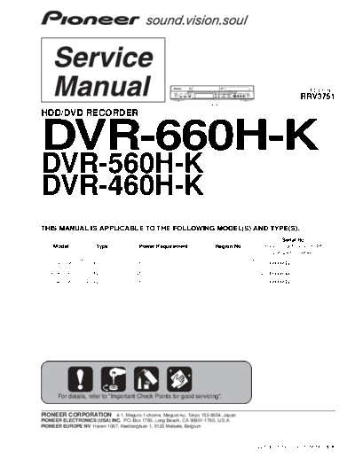 Pioneer hfe pioneer dvr-460h 560h 660h-k service rrv3751 en  Pioneer DVD DVR-460H hfe_pioneer_dvr-460h_560h_660h-k_service_rrv3751_en.pdf