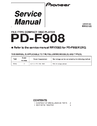 Pioneer hfe   pd-f908 service en rrv2120  Pioneer CD PD-F908 hfe_pioneer_pd-f908_service_en_rrv2120.pdf