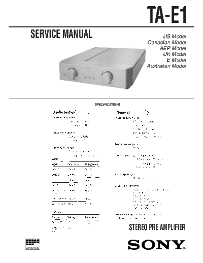 panasonic Sony TA-E1  panasonic Fax KXFM90PDW Viewing SGML_VIEW_DATA EU KX-FM90PD-W SVC Audio Sony_TA-E1.pdf