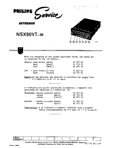 Philips n5x 90 vt  Philips Historische Radios N5X90VT n5x 90 vt.pdf