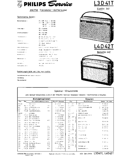 Philips l3d41t evette 341 l4d42t babette 442 sm  Philips Historische Radios L4D42T philips_l3d41t_evette_341_l4d42t_babette_442_sm.pdf