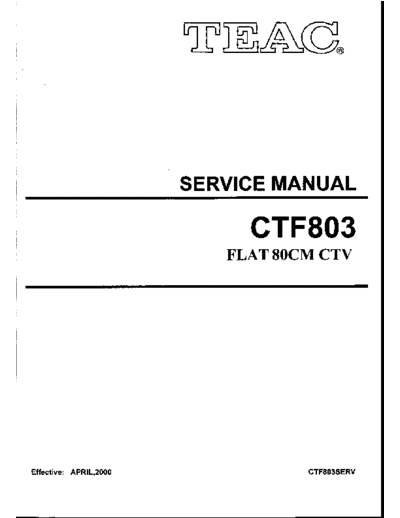 teac CTF803  teac TV CTF803.pdf