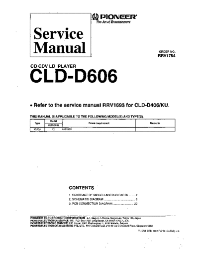Pioneer CLD-D606 RRV1754  Pioneer Laser Disk CLD-D606 PIONEER_CLD-D606_RRV1754.pdf