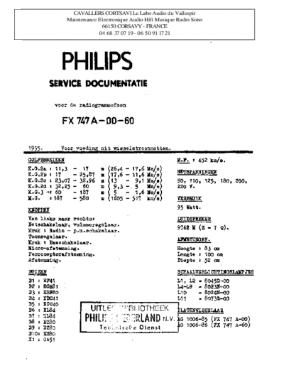 Philips fx 747 a  Philips Historische Radios FX747A fx 747 a.pdf