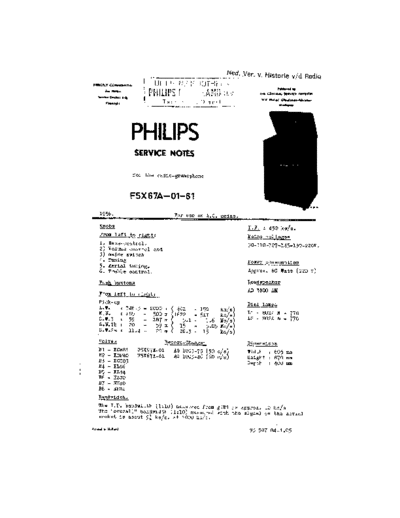 Philips F5X67A  Philips Historische Radios F5X67A F5X67A.pdf