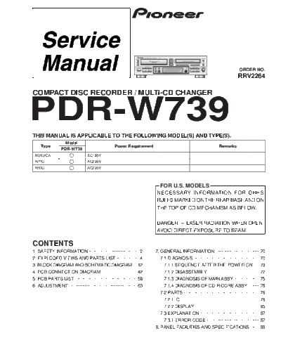 Pioneer hfe   pdr-w739 service rrv2264  Pioneer CD PDR-W739 hfe_pioneer_pdr-w739_service_rrv2264.pdf