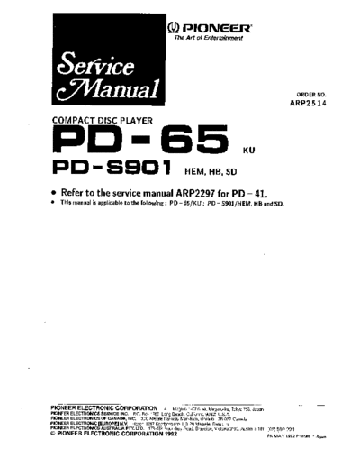 Pioneer pd65 pds901  Pioneer CD PD-S901 pioneer_pd65_pds901.pdf