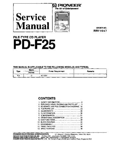 Pioneer hfe   pd-f25 service en rrv1667  Pioneer CD PD-F25 hfe_pioneer_pd-f25_service_en_rrv1667.pdf