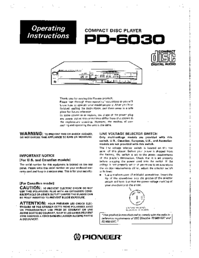 Pioneer -PD-6030-Owners-Manual  Pioneer CD PD-6030 Pioneer-PD-6030-Owners-Manual.pdf