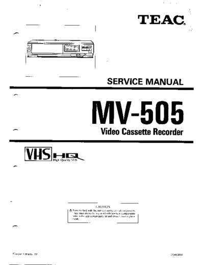 teac MV 505  teac VCR MV_505.PDF