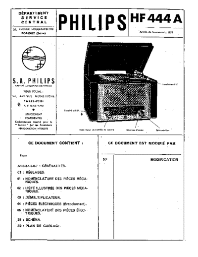 Philips hf 444 a  Philips Historische Radios HF444A hf 444 a.pdf