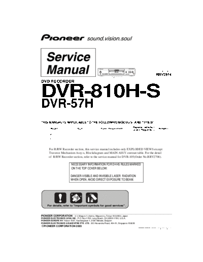 Pioneer dvr-57h 810h-s  Pioneer DVD DVR-810H pioneer_dvr-57h_810h-s.pdf