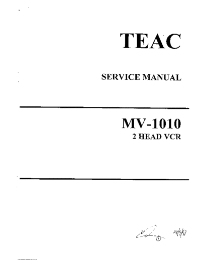 teac MV 1010  teac VCR MV_1010.PDF