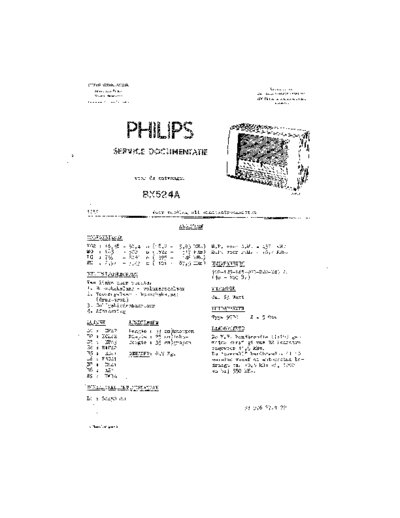 Philips BX524A  Philips Historische Radios BX524A BX524A.pdf