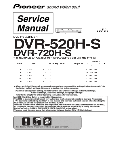 Pioneer hfe   dvr-520h 720h service  Pioneer DVD DVR-720H hfe_pioneer_dvr-520h_720h_service.pdf