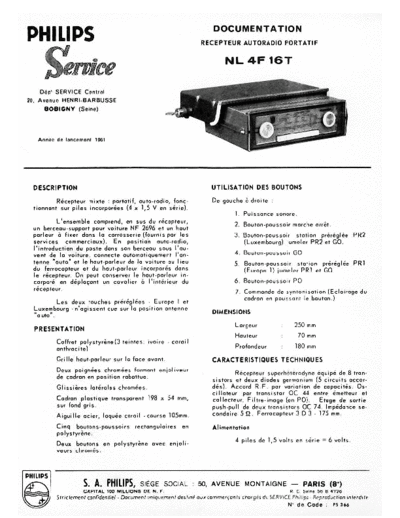 Philips nl4f 16 t  Philips Historische Radios NL4F16T nl4f 16 t.pdf