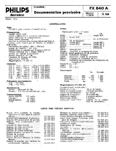 Philips fx 840 a  Philips Historische Radios FX840A fx 840 a.pdf