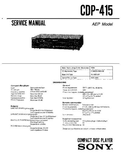 panasonic sony - cdp-415 163  panasonic Fax KXFM90PDW Viewing SGML_VIEW_DATA EU KX-FM90PD-W SVC Audio sony_-_cdp-415_163.pdf