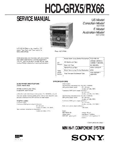 panasonic HCD-GRX5 RX66  panasonic Fax KXFM90PDW Viewing SGML_VIEW_DATA EU KX-FM90PD-W SVC Audio HCD-GRX5_RX66.pdf