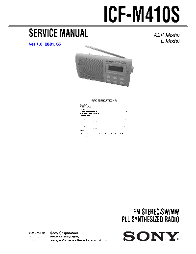 panasonic sony icf-m410s service manual  panasonic Fax KXFM90PDW Viewing SGML_VIEW_DATA EU KX-FM90PD-W SVC Audio sony_icf-m410s_service_manual.pdf