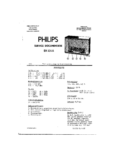 Philips BX434A  Philips Historische Radios BX434A BX434A.pdf