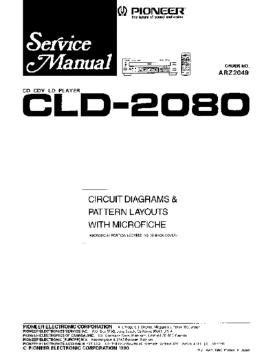 Pioneer hfe   cld-2080 schematics low res  Pioneer Laser Disk CLD-2080 hfe_pioneer_cld-2080_schematics_low_res.pdf
