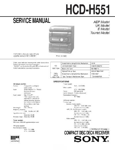 panasonic SONY  HCD - H 551    ( HI-FI )  panasonic Fax KXFM90PDW Viewing SGML_VIEW_DATA EU KX-FM90PD-W SVC Audio SONY  HCD - H 551    ( HI-FI )   .pdf