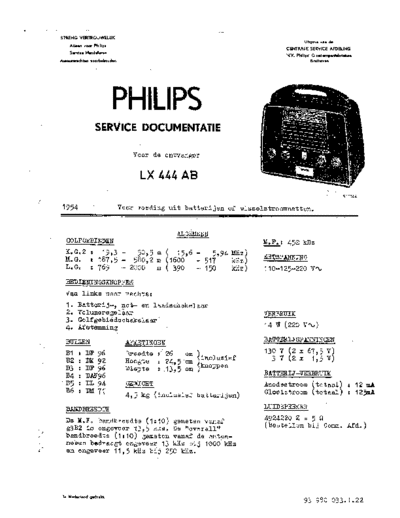Philips LX444AB  Philips Historische Radios LX444AB LX444AB.pdf