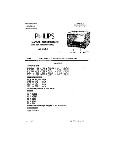 Philips BX691A  Philips Historische Radios BX691A BX691A.pdf