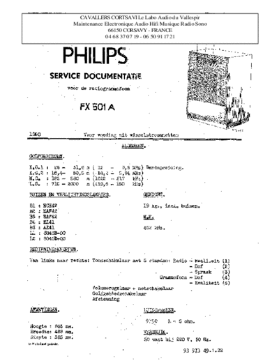Philips fx 501 a  Philips Historische Radios FX501A fx 501 a.pdf