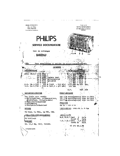 Philips BX694U  Philips Historische Radios BX694U BX694U.pdf