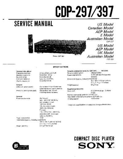 panasonic hfe sony cdp-297 397 service en  panasonic Fax KXFM90PDW Viewing SGML_VIEW_DATA EU KX-FM90PD-W SVC Audio CDP-297 hfe_sony_cdp-297_397_service_en.pdf