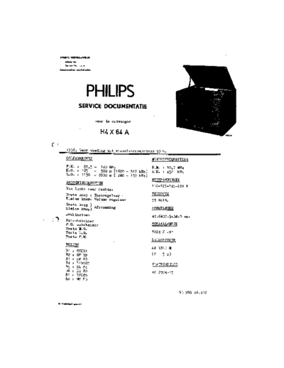 Philips H4X64A  Philips Historische Radios H4X64A H4X64A.pdf
