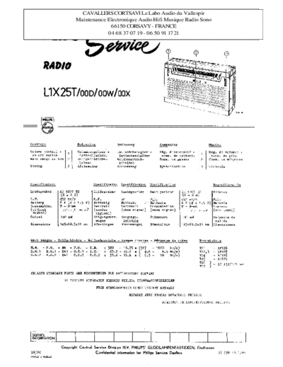 Philips l1x 25 t  Philips Historische Radios L1X25T l1x 25 t.pdf